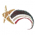 C1: Star---Gold Metallic(Yenmet/ Isamet #7005)
C2: Tail---Red Metallic(Yenmet/ Isamet #7014)
C3: Tail---Silver Metallic(Yenmet/ Isamet #7009)
C4: Tail---Green Metallic(Yenmet/ Isamet #7018)