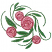 C1: Leaves---Lima Bean(Isacord 40 #1177)&#13;&#10;C2: Roses---Tropicana(Isacord 40 #1511)&#13;&#10;C3: Outlines---Mauve(Isacord 40 #1119)