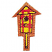 C1: Birdhouse---Canary(Isacord 40 #1124)
C2: Plaid  Stripes---Poinsettia(Isacord 40 #1147)
C3: Outer  Edges---Nutmeg(Isacord 40 #1056)
C4: Outline  & Features---Black(Isacord 40 #1234)