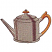 C1: Handle---Toffee(Isacord 40 #1126)
C2: Handle Detail---Nutmeg(Isacord 40 #1056)
C3: Teapot---Sterling(Isacord 40 #1011)
C4: Teapot---Leadville(Isacord 40 #1220)
C5: Highlight---Silver Metallic(Yenmet/ Isamet #7009)&#