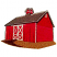 C1: Walls---Geranium(Isacord 40 #1039)
C2: Roof---Leadville(Isacord 40 #1220)
C3: Trim---White(Isacord 40 #1002)
C4: Outline---Black(Isacord 40 #1234)
C5: Hay---Toffee(Isacord 40 #1126)
C6: Hay Details---Redwoo