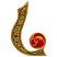 C1: Fill---Swiss Ivy(Isacord 40 #1079)
C2: Knot---Poinsettia(Isacord 40 #1147)
C3: Detail---Sisal(Isacord 40 #1055)
