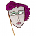 C1: Face---Ice Cap(Isacord 40 #1074)&#13;&#10;C2: Stick---Yellow Metallic(Yenmet/ Isamet #7007)&#13;&#10;C3: Turban---Orchid(Isacord 40 #1255)&#13;&#10;C4: Eye Shadow---Pearl / Iridescent(Yenmet/ Isamet #7021)&#13;&#10;C5: Lips---Soft Pink(Isacord 40 #122