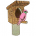 C1: Pole & Hole---Sterling(Isacord 40 #1011)
C2: Inside Hole---Mahogany(Isacord 40 #1215)
C3: House---Pecan(Isacord 40 #1128)
C4: Shading---Bark(Isacord 40 #1186)
C5: Bird Face---Trellis Green(Isacord 40 #1503)
