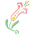 C1: Dots---Yellow(Isacord 40 #1187)
C2: Flower---Pink Tulip(Isacord 40 #1115)
C3: Leaves & Stem---Silver Sage(Isacord 40 #1045)