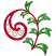 C1: Leaves---Swiss Ivy(Isacord 40 #1079)
C2: Swirl---Foliage Rose(Isacord 40 #1169)