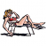 C1: Skin---Twine(Isacord 40 #1017)&#13;&#10;C2: Skin Shade---Taupe(Isacord 40 #1179)&#13;&#10;C3: Bathing Suits & Lips---Poinsettia(Isacord 40 #1147)&#13;&#10;C4: Cup & Chair---White(Isacord 40 #1002)&#13;&#10;C5: Legs---Silver Metallic(Yenmet/ Isamet #70