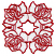 C1: Roses---White(Isacord 40 #1002)&#13;&#10;C2: Detail---Country Red(Isacord 40 #1039)