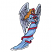 C1: Wings---Oyster(Isacord 40 #1236)
C2: Shade---Haze(Isacord 40 #1219)
C3: Skin---Twine(Isacord 40 #1017)
C4: Hair---Gold(Isacord 40 #1185)
C5: Dress---Oxford(Isacord 40 #1222)
C6: Shade---Wedgewood(Isacord 40