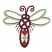 C1: Tail---Blossom(Isacord 40 #1257)&#13;&#10;C2: Wings & Tail---Jalapeno(Isacord 40 #1104)&#13;&#10;C3: Body---Burgundy(Isacord 40 #1169)