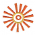 C1: Rays---Pumpkin(Isacord 40 #1168)
C2: Ring---Yellow(Isacord 40 #1187)