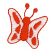 C1: Wings---White(Isacord 40 #1002)&#13;&#10;C2: Body Spots---Red Pepper(Isacord 40 #1078)