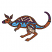 C1: Belly---Crystal Blue(Isacord 40 #1249)
C2: Ears & Leg---Parchment(Isacord 40 #1066)
C3: Designs---Dark Current(Isacord 40 #1192)
C4: Kangaroo---Autumn Leaf(Isacord 40 #1126)
C5: Outlines---Charcoal(Isacord 40 #1234)