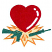 C1: Heart---White(Isacord 40 #1002)&#13;&#10;C2: Background---Citrus(Isacord 40 #1187)&#13;&#10;C3: Border---Goldenrod(Isacord 40 #1137)&#13;&#10;C4: Heart---Poinsettia(Isacord 40 #1147)&#13;&#10;C5: Machine Gun---Swiss Ivy(Isacord 40 #1079)