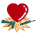 C1: Heart---White(Isacord 40 #1002)
C2: Background---Citrus(Isacord 40 #1187)
C3: Border---Goldenrod(Isacord 40 #1137)
C4: Heart---Poinsettia(Isacord 40 #1147)
C5: Machine Gun---Swiss Ivy(Isacord 40 #1079)