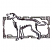 C1: Background---Umber(Isacord 40 #1173)&#13;&#10;C2: Dog---Chocolate(Isacord 40 #1059)