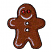 C1: Gingerbread---Light Cocoa(Isacord 40 #1158)&#13;&#10;C2: Gingerbread Detail---Fox(Isacord 40 #1186)&#13;&#10;C3: Eyes---Wildfire(Isacord 40 #1147)&#13;&#10;C4: Highlights---White(Isacord 40 #1002)&#13;&#10;C5: Outline Button---Black(Isacord 40 #1234)