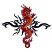 C1: Dragon---Poinsettia(Isacord 40 #1147)
C2: Belly---Goldenrod(Isacord 40 #1137)
C3: Spine & Shading---Spanish Tile(Isacord 40 #1020)
C4: Highlights---Seashell Metallic(Yenmet/ Isamet #7040)
C5: Outlines & Background--