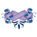 C1: Ribbon---Cachet(Isacord 40 #1080)
C2: Highlights---Seashell Metallic(Yenmet/ Isamet #7040)
C3: Ribbon---Tropical Blue(Isacord 40 #1534)
C4: Outline---Blue Metallic(Yenmet/ Isamet #7016)