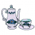 C1: Teapot & Cup---Eggshell(Isacord 40 #1071)
C2: Pot & Cup Shading---Silver Sage(Isacord 40 #1045)
C3: Flowers---Celestial(Isacord 40 #1028)
C4: Middles of Petals ---Impatience(Isacord 40 #1111)
C5: Leaves---Swiss Ivy(