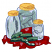 C1: Pickles---Spring Frost(Isacord 40 #1047)
C2: Pickles---Pear(Isacord 40 #1049)
C3: Pickles Shading---Forest Green(Isacord 40 #1536)
C4: Jars---Glacier Green(Isacord 40 #1223)
C5: Cloth---Poinsettia(Isacord 40 #1147)&