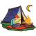 C1: Grass---Swiss Ivy(Isacord 40 #1079)
C2: Tent Side---Nordic Blue(Isacord 40 #1076)
C3: Tent Front---Oxford(Isacord 40 #1222)
C4: Fire Ring---Pine Bark(Isacord 40 #1170)
C5: Blanket & Cup---Tangerine(Isacord 40 #1078)