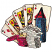 C1: Card---Citrus(Isacord 40 #1187)&#13;&#10;C2: Skin---Twine(Isacord 40 #1017)&#13;&#10;C3: Stem---Swiss Ivy(Isacord 40 #1079)&#13;&#10;C4: Poker Chips---Garden Rose(Isacord 40 #1109)&#13;&#10;C5: Poker Chips & Cards---Poinsettia(Isacord 40 #1147)&#13;&#