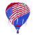 C1: Flag Stripes---White(Isacord 40 #1002)
C2: Balloon & Person---Foliage Rose(Isacord 40 #1169)
C3: Balloon & Outline---Nordic Blue(Isacord 40 #1076)
C4: Flags---Oxford(Isacord 40 #1222)
C5: Outline---White(Isacord 40