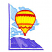 C1: Clouds---Crystal Blue(Isacord 40 #1249)&#13;&#10;C2: Mountains & Corner---Blueberry(Isacord 40 #1235)&#13;&#10;C3: Balloon Decorations---Tangerine(Isacord 40 #1078)&#13;&#10;C4: Balloon---Citrus(Isacord 40 #1187)&#13;&#10;C5: Outline---Poinsettia(Isac