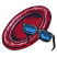 C1: Frisbee---Foliage Rose(Isacord 40 #1169)&#13;&#10;C2: Highlights---White(Isacord 40 #1002)&#13;&#10;C3: Detail Frisbee---Black(Isacord 40 #1234)&#13;&#10;C4: Shades---Tropical Blue(Isacord 40 #1534)&#13;&#10;C5: Outline Shades---Black(Isacord 40 #1234