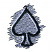 C1: Background---Black(Isacord 40 #1234)&#13;&#10;C2: Drop Shadow---White(Isacord 40 #1002)&#13;&#10;C3: Spade---Black(Isacord 40 #1234)