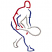 C1: Head  & Right Arm---Poinsettia(Isacord 40 #1147)
C2: Top  Arms& Right Leg---Nordic Blue(Isacord 40 #1076)
C3: Left  Side & Racquet---Smoke(Isacord 40 #1219)