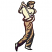 C1: Flesh---Twine(Isacord 40 #1017)
C2: Shirt & Shoes---Muslin(Isacord 40 #1082)
C3: Pants---Fawn(Isacord 40 #1128)
C4: Cap---Pecan(Isacord 40 #1128)
C5: Club---Leadville(Isacord 40 #1220)
C6: Detail & Outlines