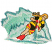 C1: Water---Island Waters(Isacord 40 #1045)
C2: Water---Caribbean Blue(Isacord 40 #1094)
C3: Splash---White(Isacord 40 #1002)
C4: Ski & Suit---Poppy(Isacord 40 #1037)
C5: Skin---Twine(Isacord 40 #1017)
C6: Hair