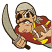 C1: Sword & Bandanna---Sterling(Isacord 40 #1011)
C2: Eye, Teeth & Stripes---White(Isacord 40 #1002)
C3: Skin---Twine(Isacord 40 #1017)
C4: Stripes---Citrus(Isacord 40 #1187)
C5: Jersey---Winterberry(Isacord 40 #1035)&#