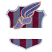 C1: Lines---Cobblestone(Isacord 40 #1219)&#13;&#10;C2: Lines---Burgundy(Isacord 40 #1169)&#13;&#10;C3: Outline Shield---Fieldstone(Isacord 40 #1236)&#13;&#10;C4: Wing---Twilight(Isacord 40 #1235)&#13;&#10;C5: Foot---Amethyst Frost(Isacord 40 #1254)&#13;&#