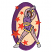 C1: Background---Buttercup(Isacord 40 #1135)
C2: Border---Orchid(Isacord 40 #1255)
C3: Stars---Tangerine(Isacord 40 #1078)
C4: Shoes---Oat(Isacord 40 #1127)
C5: Skin---Twine(Isacord 40 #1017)
C6: Shading on Ski