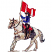 C1: Highlights---White(Isacord 40 #1002)
C2: Flag---Wildfire(Isacord 40 #1147)
C3: Horse---Muslin(Isacord 40 #1082)
C4: Horse Accents---Fawn(Isacord 40 #1128)
C5: Horse Accents---Khaki(Isacord 40 #1179)
C6: Hor