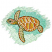 C1: Water---Silver Sage(Isacord 40 #1045)
C2: Water---Island Green(Isacord 40 #1095)
C3: Turtle---Ochre(Isacord 40 #1159)
C4: Shading---Nutmeg(Isacord 40 #1056)
C5: Flippers---Lima Bean(Isacord 40 #1177)
C6: Sh