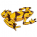 C1: Frog---Canary(Isacord 40 #1124)&#13;&#10;C2: Shading---Honey Gold(Isacord 40 #1025)&#13;&#10;C3: Darker Shading---Toffee(Isacord 40 #1126)&#13;&#10;C4: Spots & Outline---Black(Isacord 40 #1234)&#13;&#10;C5: Highlights---White(Isacord 40 #1002)