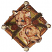 C1: Eyes---Alexis Blue(Isacord 40 #1252)
C2: Ears & Nose---Hyacinth(Isacord 40 #1117)
C3: Bkgrd---Army Drab(Isacord 40 #1209)
C4: Rocks & Lions---Muslin(Isacord 40 #1082)
C5: Shade Rocks---Stone(Isacord 40 #1180)&#