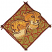 C1: Bkgrd---Army Drab(Isacord 40 #1209)&#13;&#10;C2: Border Twigs---Rust(Isacord 40 #1058)&#13;&#10;C3: Under Fur---Oat(Isacord 40 #1127)&#13;&#10;C4: Under Fur---Toffee(Isacord 40 #1126)&#13;&#10;C5: Fur---Honey Gold(Isacord 40 #1025)&#13;&#10;C6: Markin
