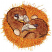 C1: Nest---Autumn Leaf(Isacord 40 #1126)
C2: Straw---Candlelight(Isacord 40 #1137)
C3: Grasses---Apricot(Isacord 40 #1238)
C4: Face & Eggs---Muslin(Isacord 40 #1082)
C5: Egg Shading & Feathers---Pecan(Isacord 40 #1128)&