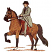 C1: Dirt, Saddle & Hair---Rust(Isacord 40 #1058)&#13;&#10;C2: Legs & Shirt---White(Isacord 40 #1002)&#13;&#10;C3: Skin---Twine(Isacord 40 #1017)&#13;&#10;C4: Legs, Tail & Nose---Charcoal(Isacord 40 #1234)&#13;&#10;C5: Horse Shade---Pine Bark(Isacord 40 #1
