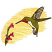 C1: Background---Parchment(Isacord 40 #1066)
C2: Wings---Muslin(Isacord 40 #1082)
C3: Wing Highlights---Pearl / Iridescent(Yenmet/ Isamet #7021)
C4: Throat---Poinsettia(Isacord 40 #1147)
C5: Body---Lima Bean(Isacord 40