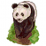 C1: Path---Pecan(Isacord 40 #1128)
C2: Shadow---Sage(Isacord 40 #1180)
C3: Foliage---Pear(Isacord 40 #1049)
C4: Shading---Lima Bean(Isacord 40 #1177)
C5: Panda---Whale(Isacord 40 #1041)
C6: Shading---Charcoal(I
