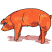 C1: Ground---Cherry(Isacord 40 #1169)
C2: Hog---Clay(Isacord 40 #1021)
C3: Dark Shade---Winterberry(Isacord 40 #1035)
C4: Light Shade---Salmon(Isacord 40 #1259)
C5: Outline---Black(Isacord 40 #1234)