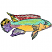 C1: Fish Bottom---Shrimp(Isacord 40 #1258)
C2: Top of Back Fin---Gold(Isacord 40 #1185)
C3: Fin Shading---Wild Iris(Isacord 40 #1032)
C4: Fins---Pearl / Iridescent(Yenmet/ Isamet #7021)
C5: Top Fin Shading---Geranium(Is