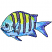 C1: Fish---Spearmint(Isacord 40 #1204)&#13;&#10;C2: Shading---Crystal Blue(Isacord 40 #1249)&#13;&#10;C3: Shading---Citrus(Isacord 40 #1187)&#13;&#10;C4: Shading---Alexis Blue(Isacord 40 #1252)&#13;&#10;C5: Shading---Bright Mint(Isacord 40 #1510)&#13;&#10