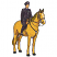 C1: Face---Salmon(Isacord 40 #1259)&#13;&#10;C2: Stripe & Stirrups---White(Isacord 40 #1002)&#13;&#10;C3: Shirt---Wedgewood(Isacord 40 #1028)&#13;&#10;C4: Gloves---Khaki(Isacord 40 #1179)&#13;&#10;C5: Mane & Tail---Moss(Isacord 40 #1156)&#13;&#10;C6: Hors